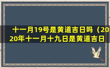 十一月19号是黄道吉日吗（2020年十一月十九日是黄道吉日 💮 吗）